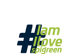 a green and black logo that says i am love spigreen