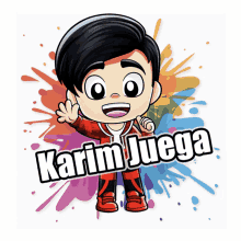 a cartoon character with the name karim juga