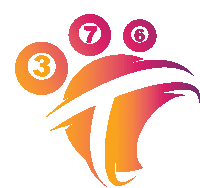 a colorful logo with the numbers 3 and 6 on it