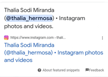 a screenshot of thalia sodi miranda 's instagram photos