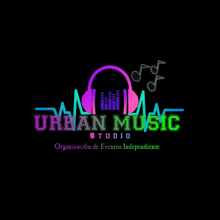 a colorful logo for urban music studio