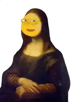 a painting of a woman with a yellow face