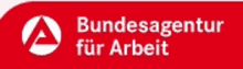 a red sign that says bundesagentur for arbeit on it