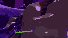 a purple item with a purple handle and a green bar that says lv 1