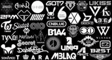 a bunch of logos on a black background with a lot of different logos .