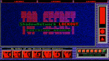 a computer screen that says shadownetwork lockout