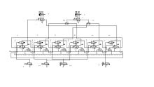 a black and white diagram of a hydraulic system with valves