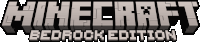 a logo for minecraft bedrock edition is shown