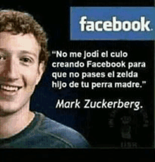 a picture of mark zuckerberg with a quote from him