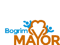 a logo for bogrim mayor with a heart in the center