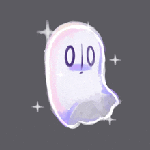 a drawing of a ghost with the numbers 0/0 on it