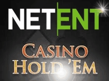 a sign that says netent casino hold em on it