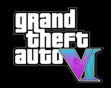 a logo for grand theft auto 6 is displayed