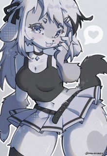 a drawing of a furry girl with the name markicaes written on the bottom