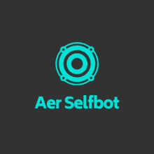 a logo for a company called aer selfbot with a speaker in the center