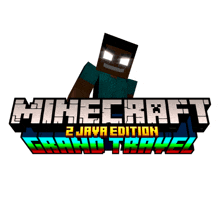 a logo for minecraft grand travel 2 java edition