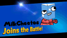 a sign that says milk cheetos joins the battle on it