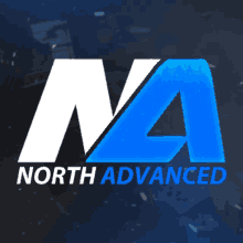 a logo for north advanced with a blue letter n