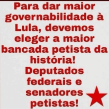 a sign that says para dar maior governabilidade lula