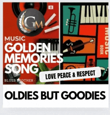 an oldies but goodies poster with a song called golden memories song