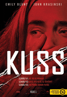 a movie poster for kiss shows a woman covering her mouth with her hand