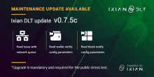 a maintenance update for ixian dlt v0.7.5c is available