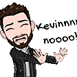 a cartoon of a man with a beard wearing a suit and tie is holding his hands out .