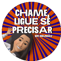 an orange and purple circle with the words chame ligue se precisar on it