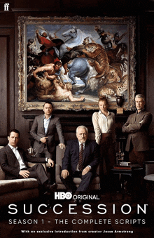 a poster for succession season 1 with an exclusive introduction from creator jasse armstrong