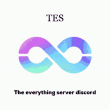 a purple and pink infinity symbol with the words " the everything server discord " below it