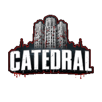 a logo for catedral shows a city skyline