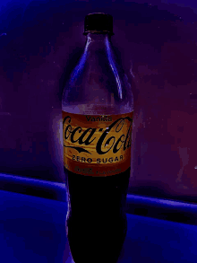 a bottle of vanilla flavored coke zero sugar