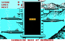 a computer screen shows a submarine base in murmansk