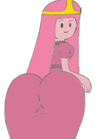 a drawing of princess bubblegum from adventure time with a large butt