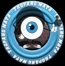 a logo for tropang mata with a cartoon eye