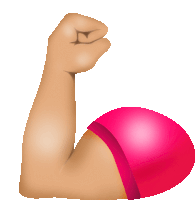 a cartoon illustration of a woman 's arm with a fist raised