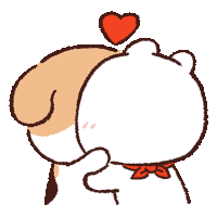 a cartoon drawing of a sheep with a heart on its head