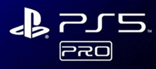 a blue background with the ps5 pro logo on it