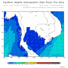 a map of sig wave heights hydrographic department royal thai navy