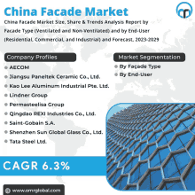 an advertisement for the china facade market shows the company profiles