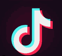 a tik tok logo with a black background