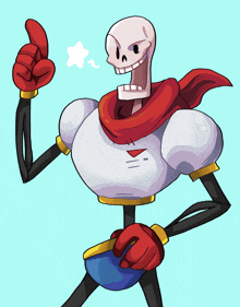 papyrus from undertale giving a thumbs up sign