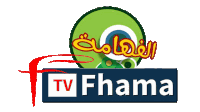 a logo for tv fhama with a green circle