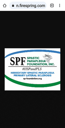 a logo for the spf foundation is shown on a phone screen