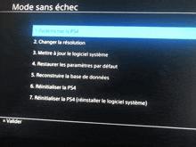 a black screen with the words mode sans echec written on it