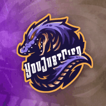 a logo for a company called youjustpro with a dragon