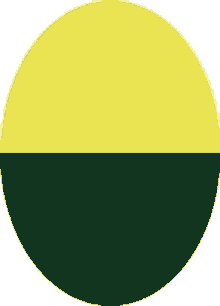 a yellow and green circle on a white background