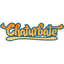 the chaturbate logo is orange and blue and looks like a cartoon .