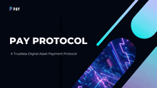 a black background with the words pay protocol written in white