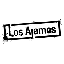 a black and white logo that says los ajamos on it